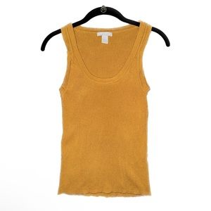 H&M Basics Women’s Mustard Ribbed Knit Tank